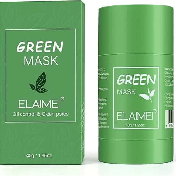 Green Tea Face Mask unisex oil control and clean pores lot of 2 /1.35‎ oz ea￼ - Picture 1 of 5